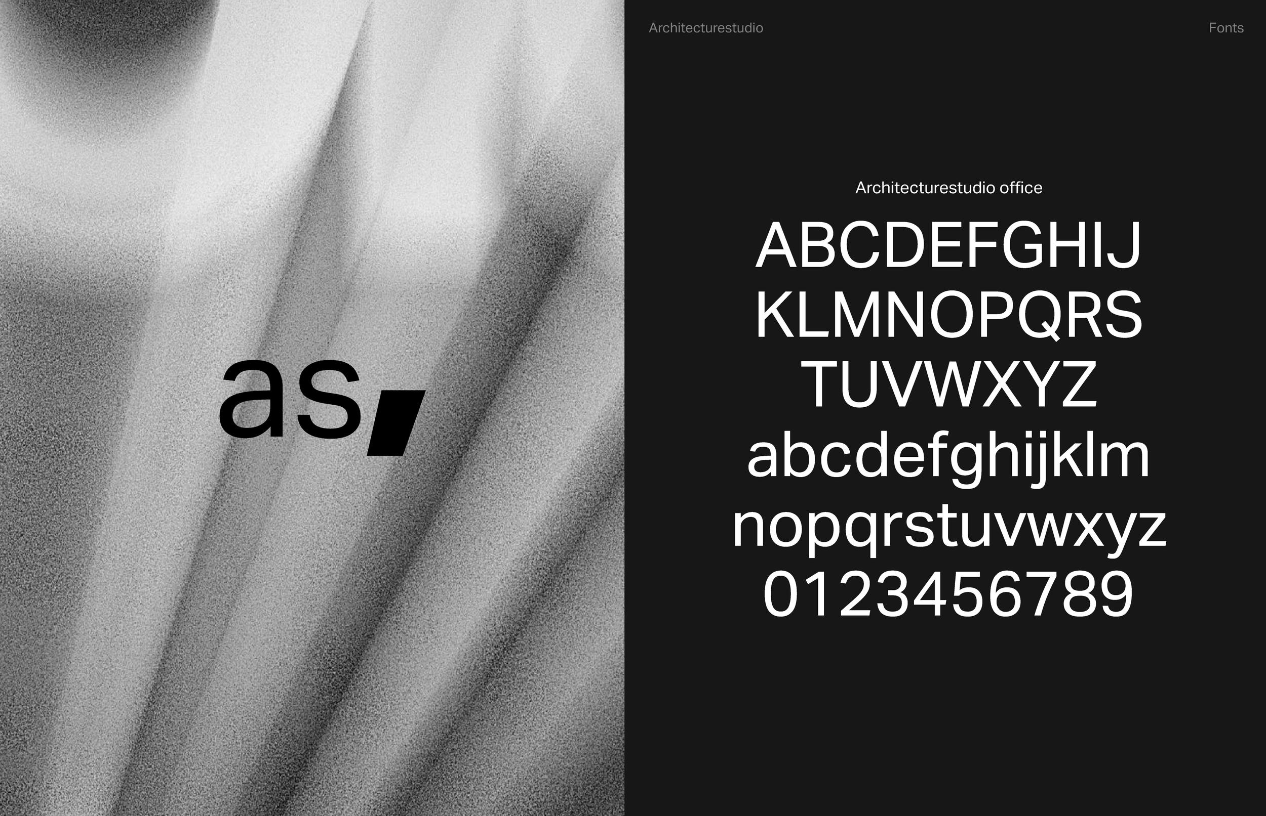 Architecturestudio custom typeface specimen