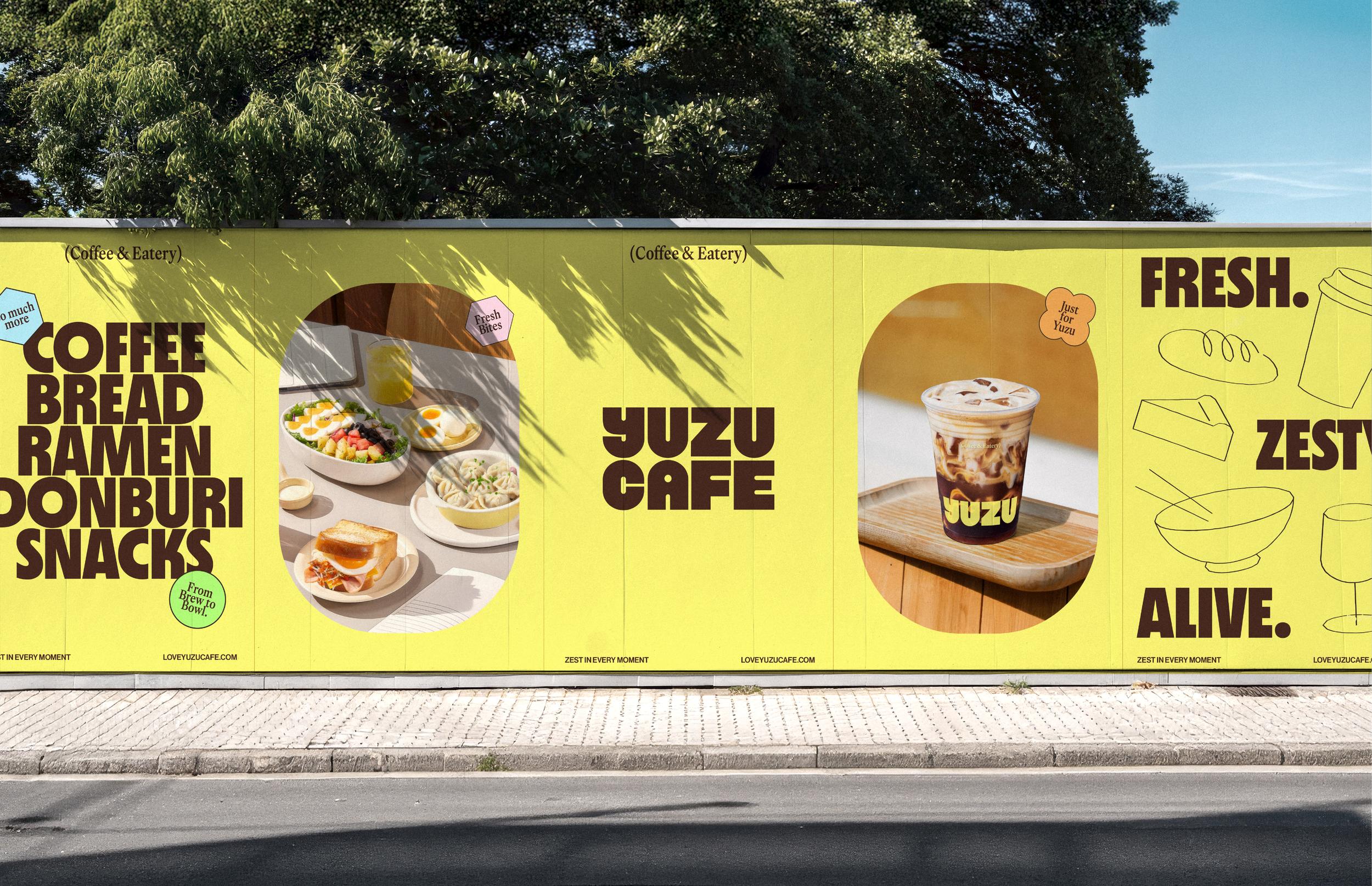 Yuzu Cafe street billboard advertisement