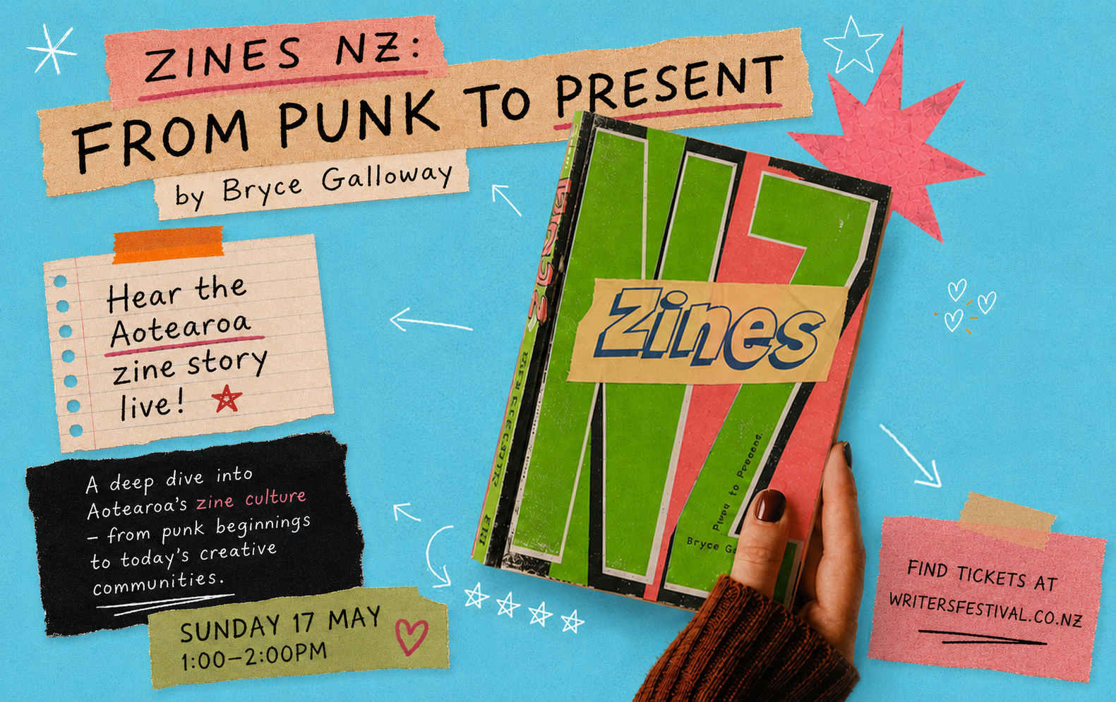 Zines NZ: From Punk to Present event poster